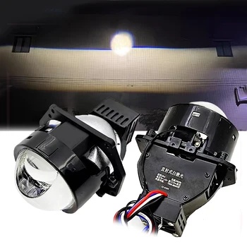 SHUOKE Лазерные Линзовидные 3-Дюймовые Bi LED Линзы Проектора Moto Фары Гиперболоидный Свет Для Автомобиля Диодный Объектив 120 Вт Высокой Мощности LHD  5