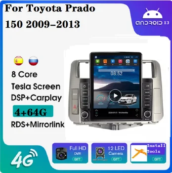 Tesla Android 11, 8 + 128 Г carplay автомагнитола для Toyota Prado 150 2009-2013 GPS BT ADAS DVR 360 камера авто аудио система  5