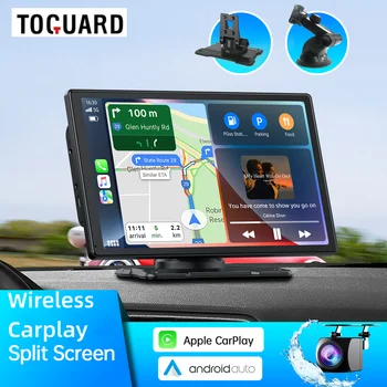 TOGUARD Bluetooth Беспроводной Автомобильный мультимедийный плеер Carplay и Android Auto Дисплей 9-дюймового сенсорного экрана Зеркальная связь Wi-Fi Камера заднего вида  5