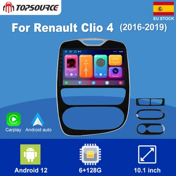 TOPSOURCE TS18 6G + 128G Радио для Renault Clio 4 2012-2016 Carplay 4G Автомобильный Мультимедийный GPS 2din Авторадио Беспроводной CarPlay Auto  5