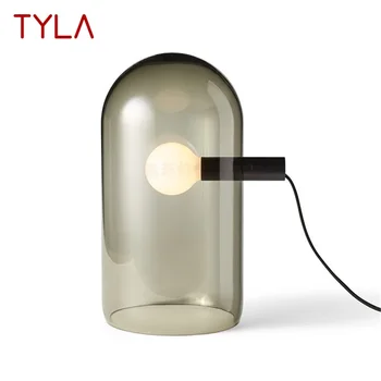 TYLA Постмодернистская Настольная Лампа LED Простая Прикроватная Стеклянная Винтажная Настольная Лампа для Домашнего Декора Гостиной Спальни  5