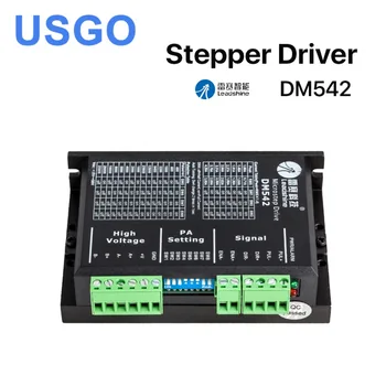 USGO Leadshine DM542 2-фазный Шаговый драйвер Подходит для 42-57 шаговых двигателей Nema17 Nema23 Напряжение питания 20-50VAC 1.0-4.2A  4