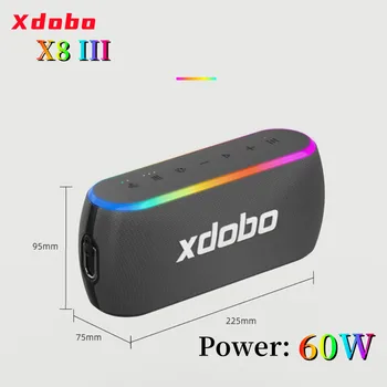 XDobo X8III 60 Вт Открытый Портативный Bluetooth Динамик Беспроводной Столб RGB Басовый Динамик 360 Стерео TWS Динамик Caixa De Som  5