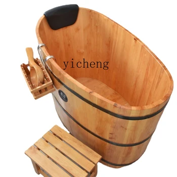 YY Бытовая ванна для взрослых с полным корпусом, ведро для приготовления пара, деревянное ведро для ванны для взрослых и детей  10