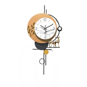 ZC Современные минималистичные часы для гостиной Majestic, настенные часы 2023, новые декоративные часы Lucky Deer  5