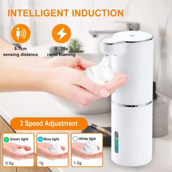 Автоматический дозатор пенящегося мыла, Дезинфицирующее средство для рук, умная ручная стиральная машина для ванной комнаты с USB-зарядкой, высококачественный материал ABS  4