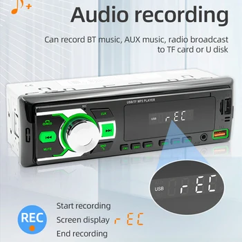 Автомобильный Аудиосистема 12V Голосовой Ассистент Bluetooth-Совместимый Стереоплеер USB /SD Цифровое Автомобильное радио APP Link Стерео Аудио Музыка RCA Выход  5