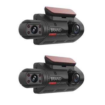 Автомобильный видеорегистратор с двумя объективами HD 1080P, автомобильный регистратор данных, автоматическая видеокамера ночного видения, G-сенсор, петлевая запись с широким углом 110 градусов  5