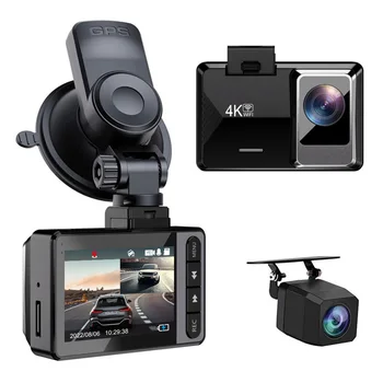 Автомобильный видеорегистратор Камера 4K и 1080P Видеорегистратор WIFI GPS Видеорегистратор Автомобильный регистратор ночного видения для автомобиля  5