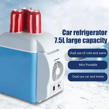 Автомобильный мини-холодильник 12V с морозильной камерой, обогреватель, мини-холодильник объемом 7,5 л, портативная грелка с морозильной камерой, дорожный охладитель, Электрический холодильник Refrigerato J3Y5  4