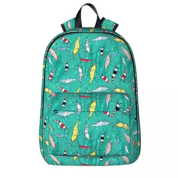 Аквариумные модные декоративные рюкзаки с креветками, студенческая сумка для книг большой емкости, сумка через плечо, рюкзак для ноутбука, детская школьная сумка  4