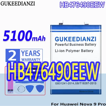 Аккумулятор GUKEEDIANZI Высокой емкости HB476490EEW 5100 мАч Для Huawei Nova 9 Pro Nova9 Pro Для Honor 50 pro Для Аккумуляторов Honor50 pro  0