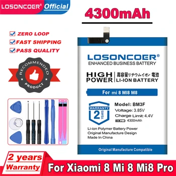 Аккумулятор LOSONCOER BM3F емкостью 4300 мАч для Xiaomi 8 MI8 M8 прозрачный аккумулятор Exploration Edition  4
