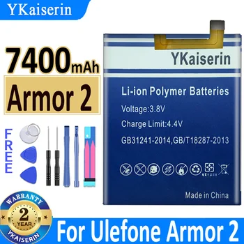 Аккумулятор Большой Емкости 7400 мАч Для Ulefone Armor 2 Armor2 Battery 5.0 inch Helio P25 Battery Мобильные Аксессуары + Инструменты  5
