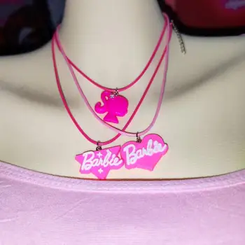 Аниме Y2K Ожерелье для девочек Барби, подвески с куклами из мультфильма Каваи, Модные универсальные женские Украшения для девочек, Аксессуары, Подарочная игрушка  10