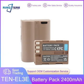 Батарейный блок TEN-EL3E EN-EL3E с Зарядным кабелем Type-C Для Nikon D700 D300s D300 D200 D100 D90 D80 D70s D70 D50 MH-18 MH-18a  2