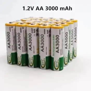 Батарея AA 3000mAh 1.2 V Аккумуляторная Батарея AA 3000mAh NI-MH 1.2 V Аккумуляторная Батарея 2A Baterias 3000 + Бесплатная доставка  5
