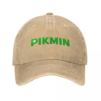 Бейсболки с логотипом Pikmin Green Merch Повседневная Потертая Джинсовая Новинка Папина Шляпа для мужчин и женщин для тренировок на открытом воздухе  5