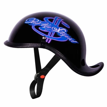 Бейсбольная кепка LVCOOL, шлем, мотоциклетные Ретро-шлемы, Летний скутер с открытым лицом для Cruiser Chopper, Женщины, Мужчины, E Type-M  5