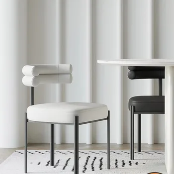 Белые Современные кухонные стулья Luxury Floor Relax Индивидуальные Стулья для столовой Дизайнерская Кухонная мебель Sillas Comedor MQ50CY  5