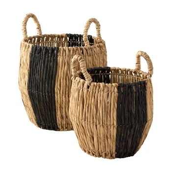Бесплатная доставка корзин с натуральным и черным водяным гиацинтом, набор из 2 штук  5