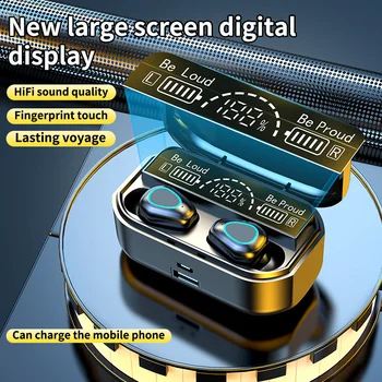 Беспроводные Bluetooth-наушники G28 с большим экраном, светодиодным Tri True Digital дисплеем, гарнитура TWS5.3 с наушниками повышенной дальности действия  5