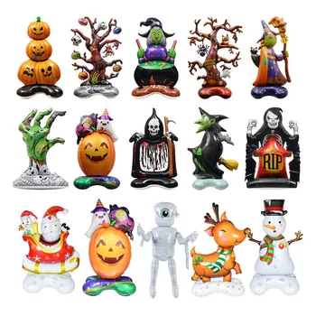Большое надувное Призрачное дерево, Тыква, воздушные шары для ведьм, Воздушный шар-мумия-паук на Хэллоуин, Страшное украшение для вечеринки на Хэллоуин, Детская игрушка  5