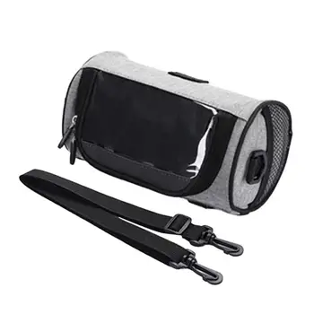 Велосипедная сумка с сенсорным экраном, велосипедная сумка для багажника, сумка для пассажиров, велосипедная передняя сумка в форме рулона, велосипедная переноска для профессионалов  10