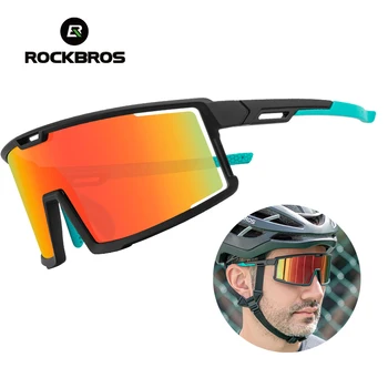 Велосипедные очки ROCKBROS Поляризованные солнцезащитные очки Велосипедные очки Спортивные С оправой для близорукости С защитой от ультрафиолета Велосипедные очки Гибкие  5