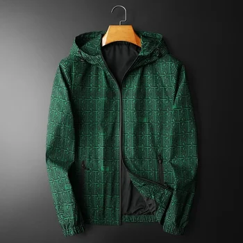 Весенняя винтажная куртка-бомбер 2023, мужское повседневное пальто, приталенный крой, 4xl, с буквенным принтом Jaqueta Masculina  5