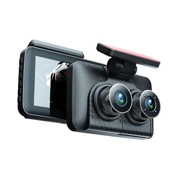 Видеорегистратор Спереди и Сзади Внутри 3 Камеры 1080 + 720 + 480P 4in Автомобильное Зеркало Заднего Вида Автомобильная Видеокамера Для Записи Видео Камера Ночного Видения  5