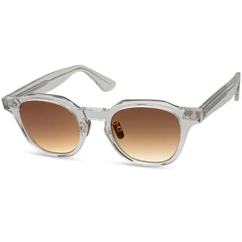 Винтажные квадратные солнцезащитные очки, Женские Брендовые Дизайнерские Зеркальные солнцезащитные очки в стиле ретро, женская мода, Оранжевые линзы с заклепками  5