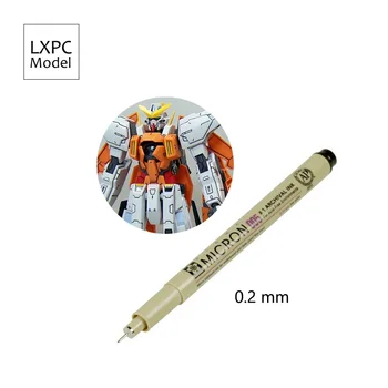 Военная модель Mecha использует ручку для рисования линий, Инструмент для раскрашивания модели линейной ручки с крючком 0,2 мм  10