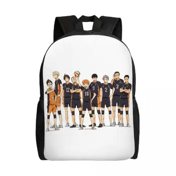 Волейбольный клубный рюкзак Haikyuu Karasuno High для мужчин и женщин, Водонепроницаемая Школьная сумка для колледжа, сумки с аниме-мангой, сумки для книг с принтом  5