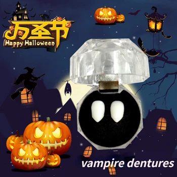 Вставные зубы вампира на Хэллоуин, зубы зомби, маленькие зубы тигра, реквизит для макияжа для косплея  5