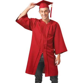 Выпускное платье унисекс для взрослых, кепка, косплей на Хэллоуин, костюм бакалавра колледжа, Университетская церемония, халат с длинным рукавом и застежкой-молнией спереди  5