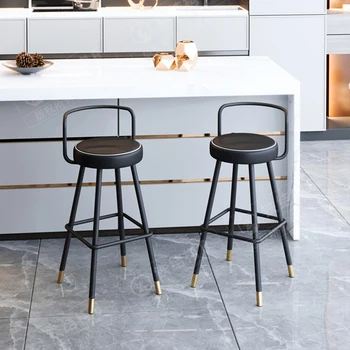 Высокие Кухонные табуреты для дома, Роскошный Дизайнерский Эргономичный Высокий стул класса Люкс для кухонного бара, Винтажная Промышленная мебель Cadeira HY  3