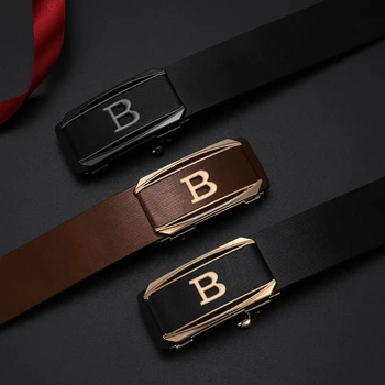 Высококачественный Роскошный Известный Бренд Fashion B Letter Belt Кофейный Мужской Ремень С Автоматической Пряжкой Повседневный Классический Черный Ремень Ceinture Homme  1
