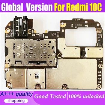 Глобальная версия для материнской платы Redmi 10C, исправная Оригинальная материнская плата, разблокированная логическая плата 64 ГБ / 128 ГБ для Redmi 10C  4