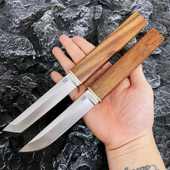 Горячий продаваемый Нож Jutian Outdoor из стали D2 с двойным лезвием, Острый Портативный Походный Нож для самообороны, Охотничий Нож EDC, Многофункциональный Инструмент  5