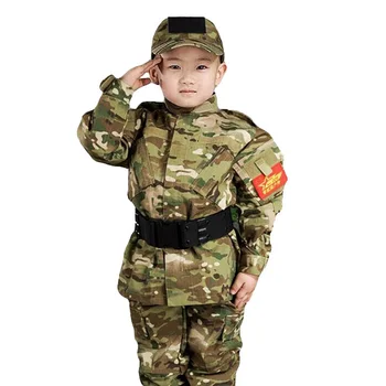 Детская мебель на военные сборы камуфляж кемпинг топы + брюки костюмы весна осень в CS страйкбольное снаряжение униформа рубашка брюки наборы  5