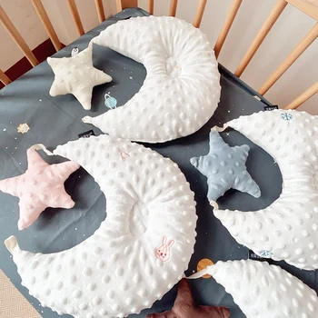 Детская подушка для новорожденного Moon Star Комфортная подушка с вышитым медведем для младенческого сна в форме детской головки в форме игрушки Дышащие детские подушки  5