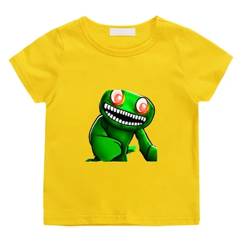 Детская футболка Garten of Banban Jumbo Josh Green из 100% хлопка для мальчиков и девочек, Детские футболки с рисунком Каваи, Футболки с графическим принтом  5