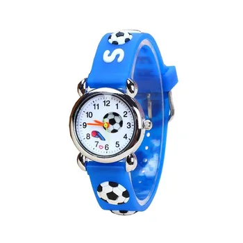 Детские 3D желейные футбольные часы-свисток для начальной школы, детские силиконовые мультяшные часы оптом  10