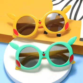Детские мультяшные солнцезащитные очки милый Пикачу детские солнцезащитные очки с защитой от ультрафиолета Для мальчиков и девочек летние солнцезащитные очки tide  5