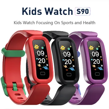 Детские умные часы S90, фитнес-браслет, водонепроницаемый будильник, монитор сна, спортивный браслет для Xiaomi, подарок для девочек и мальчиков  5