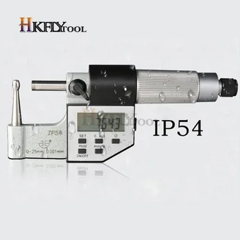 Диапазон измерений 0-25/50/75/ 100 мм/0,001 мкм, цифровые микрометры с наружной трубкой, точность IP54  4