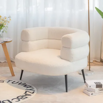 Дизайнерский односпальный диван из мягкого флиса, туалетный столик для спальни, стулья для салона макияжа, маникюра, кресло для столовой в гостиной, Muebles  10
