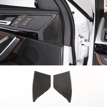 Для BMW X1 IX1 U10 U11 2023-2024 Противоударная Панель Двери Автомобиля Декоративная Наклейка Из Мягкого Углеродного Волокна Аксессуары Для Интерьера 2 Шт  5