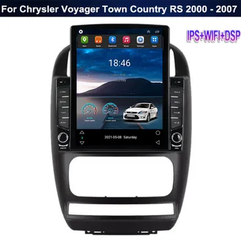 Для Dodge Caravan 4 для Chrysler Voyager RG RS Town & Country RS 2000-2007 Tesla Style Android 12 Автомобильный Радиоприемник Mutimedia Player GPS  5